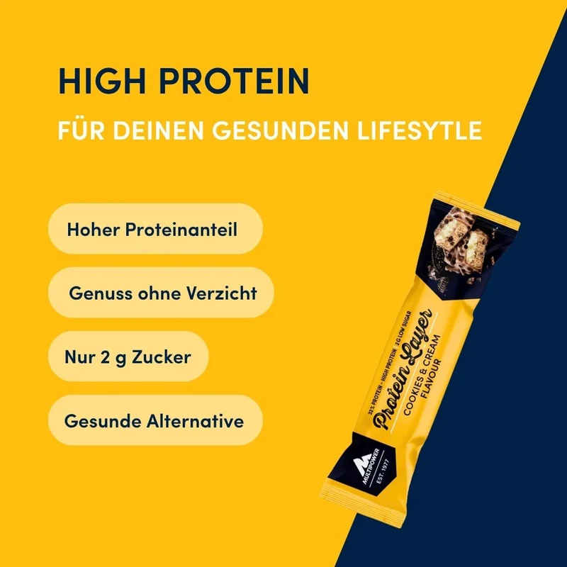 Karton Layer Proteinriegel Cookies & Cream (18x50g)