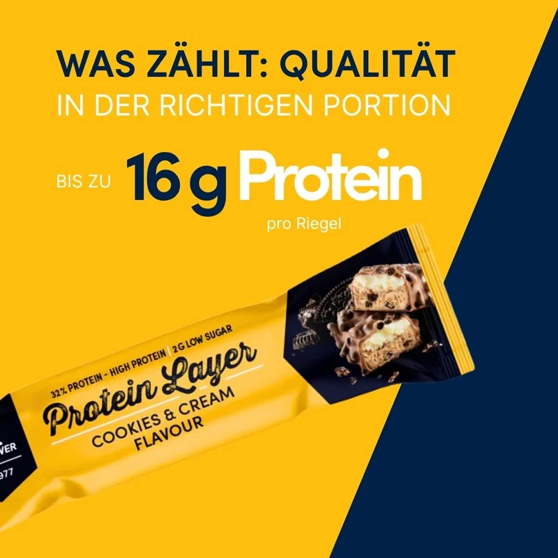 Karton Layer Proteinriegel Cookies & Cream (18x50g)