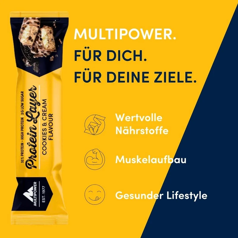 Karton Layer Proteinriegel Cookies & Cream (18x50g)