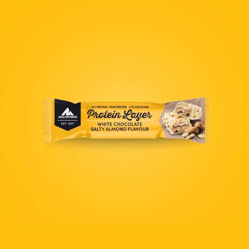 Protein Riegel Layer Weiße Schokolade & Salzmandel - 50g | High Protein