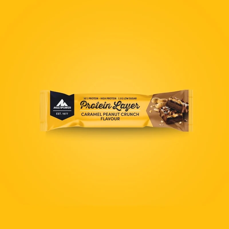 Protein Riegel Layer Karamell & Erdnuss-Crunch - 50g | 16g Protein pro Riegel