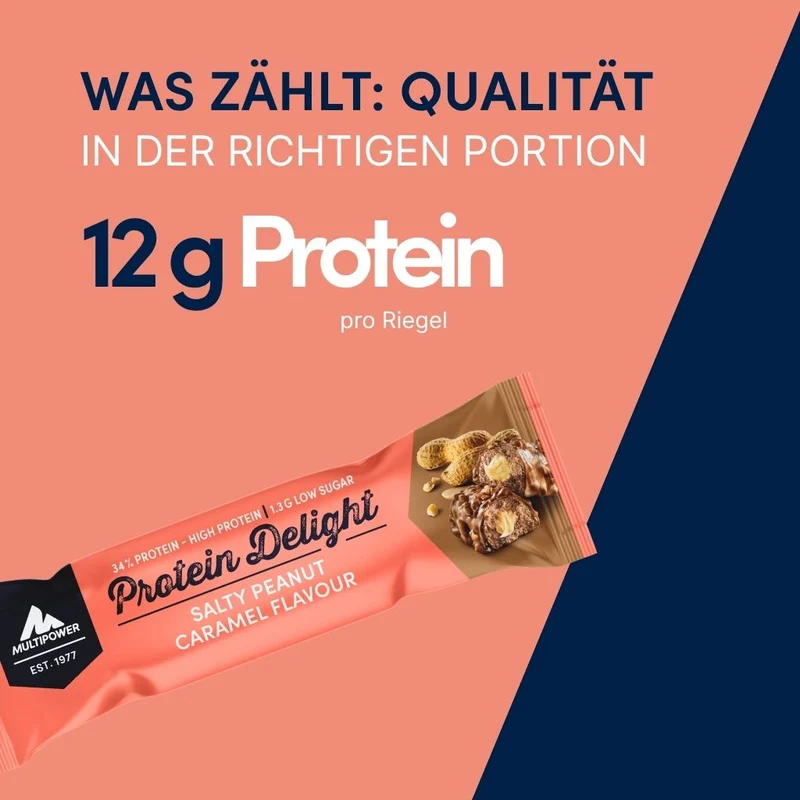 Protein Riegel Delight Salted Peanut & Karamell - 35g | 34% Protein