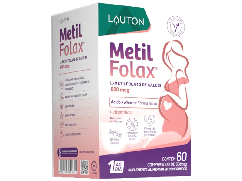 METILFOLAX (ÁCIDO FÓLICO) 60COMP - LAUTON