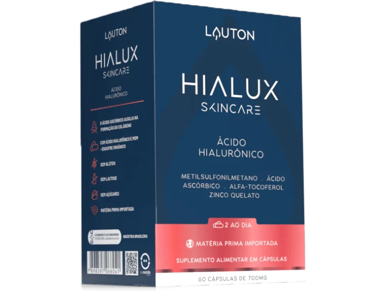 HIALUX ÁCIDO HIALURÔNICO 60 CAPS - LAUTON