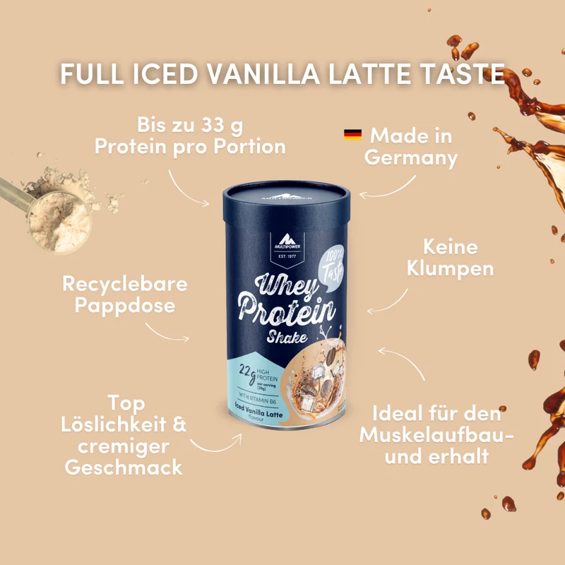 420g Whey Protein Pulver Iced Vanilla Latte | Protein Kaffee