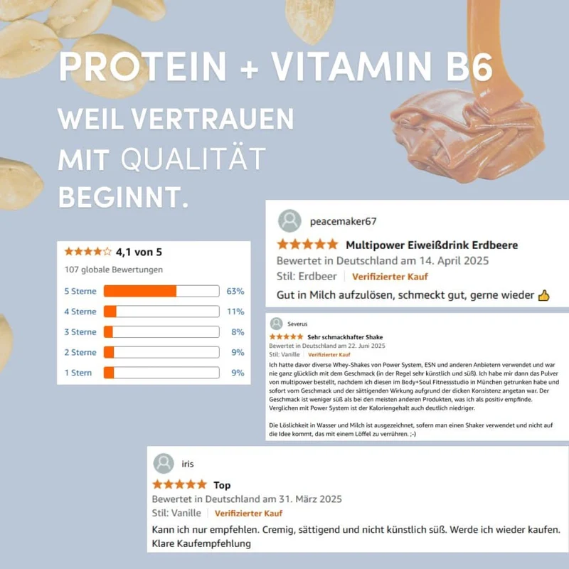 Creamy Protein Pulver 420g - Peanut Caramel | High Protein