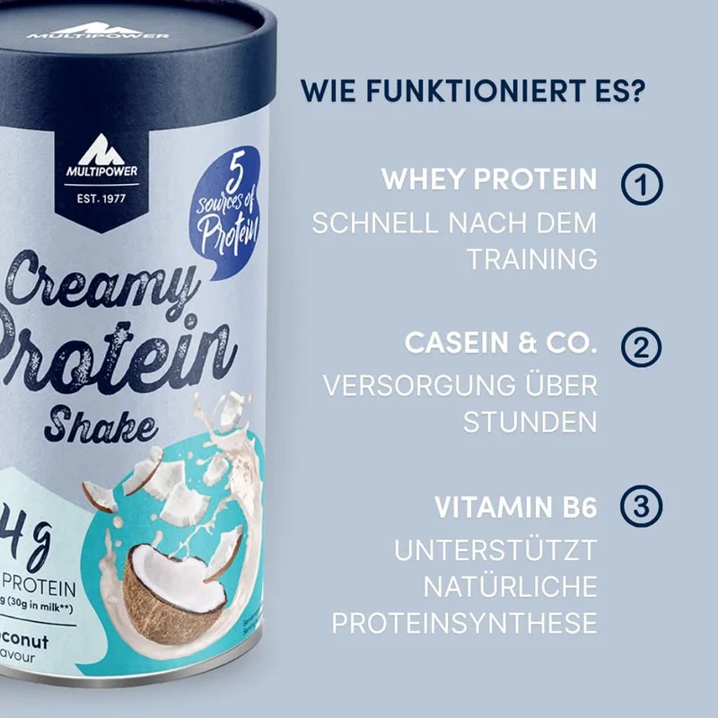 Creamy Protein Pulver 420g | 33g Eiweiß - Coconut | 78% Protein