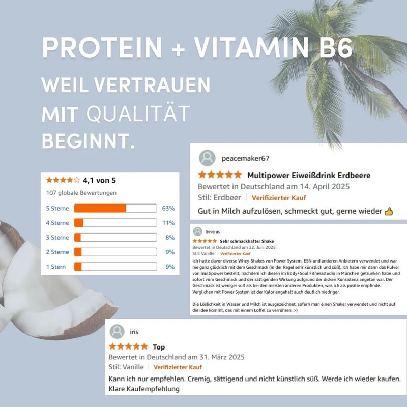 Creamy Protein Pulver 420g | 33g Eiweiß - Coconut | 78% Protein