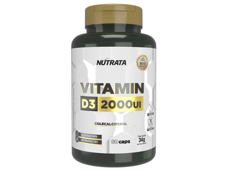 VITAMINA D3 60CAPS 2000UI - NUTRATA