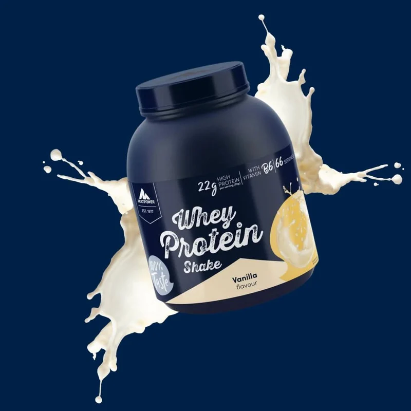 2kg Whey Proteinpulver | Vanille 22g Eiweiß | 66 Portionen (á 30g) Vanille Proteinpulver