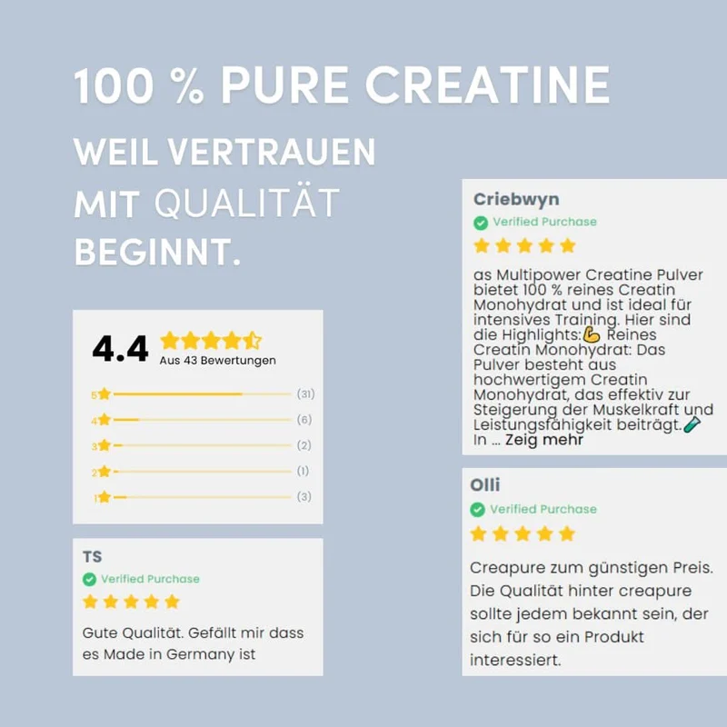Creatine Pulver Creapure® 500g | 100% Creatine Monohydrat