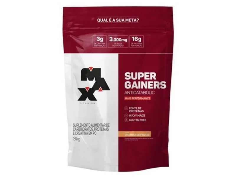 MASSA SUPER GAINERS 3KG REFIL - MAX TITANIUM