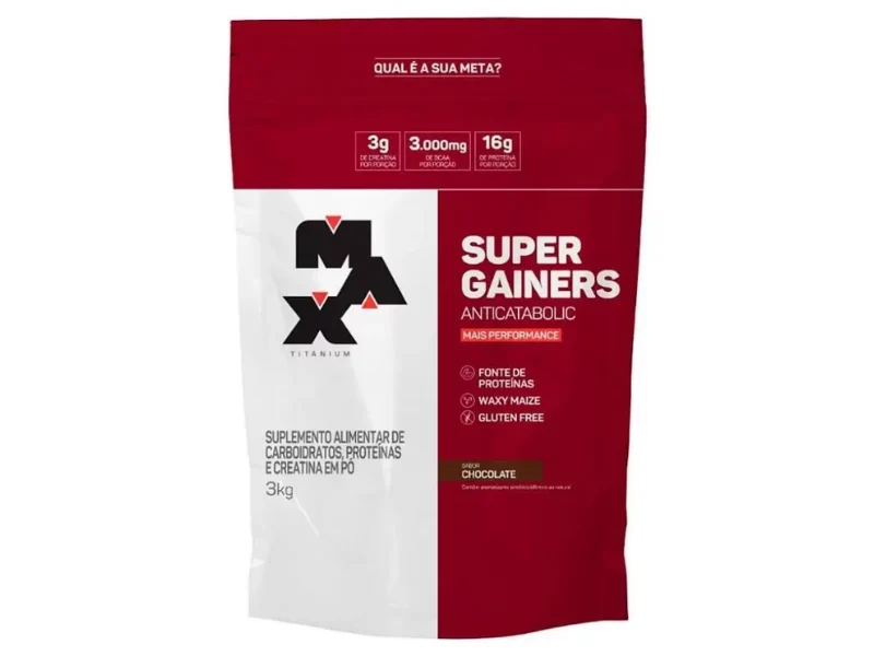 MASSA SUPER GAINERS 3KG REFIL - MAX TITANIUM