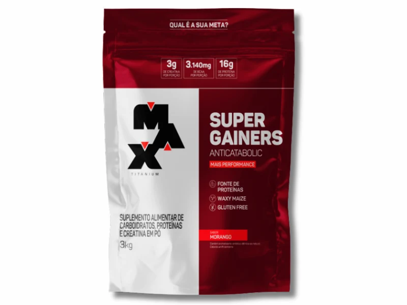 MASSA SUPER GAINERS 3KG REFIL - MAX TITANIUM