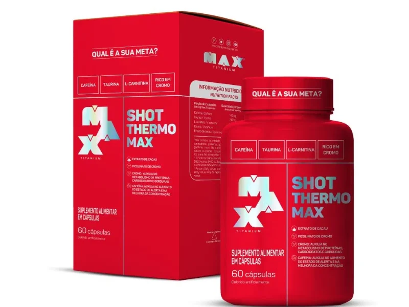 SHOT THERMO MAX 60CAPS 600MG - MAX TITANIUM