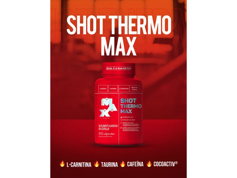 SHOT THERMO MAX 60CAPS 600MG - MAX TITANIUM