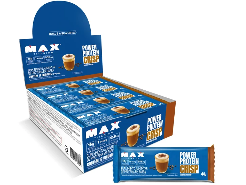 POWER PROTEIN CRISP 12UN 44G - MAX TITANIUM