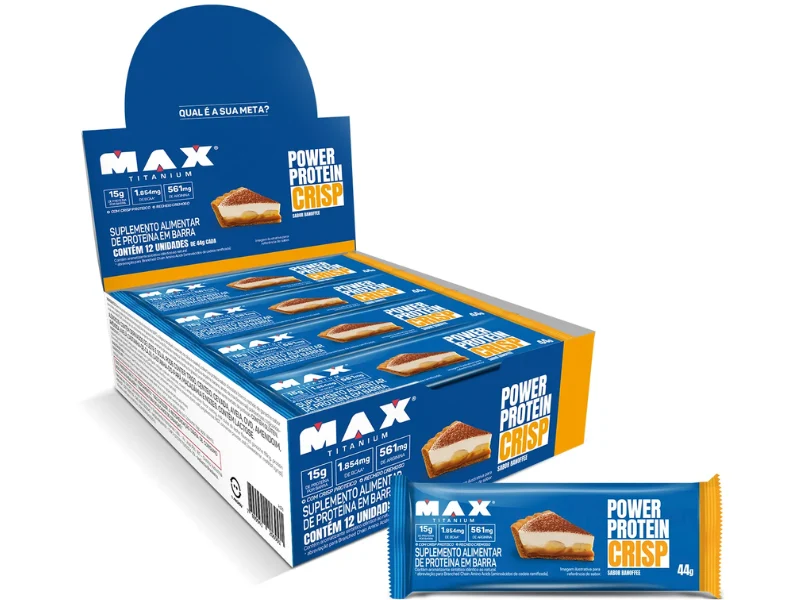 POWER PROTEIN CRISP 12UN 44G - MAX TITANIUM