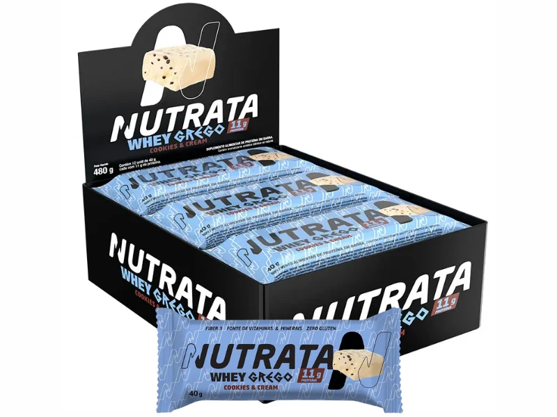WHEY GREGO BAR 12UN 40G - NUTRATA