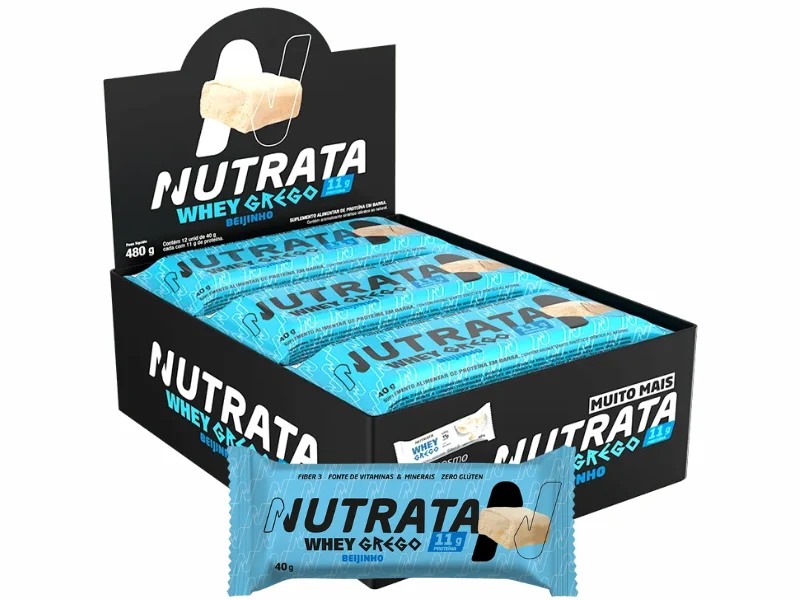 WHEY GREGO BAR 12UN 40G - NUTRATA