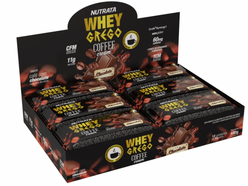 WHEY GREGO BAR 12UN 40G - NUTRATA