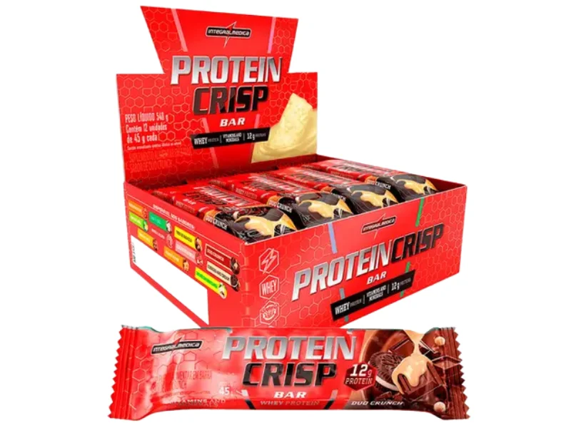 PROTEIN CRISP BAR 12UN 45G - INTEGRALMEDICA