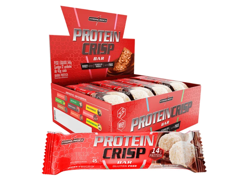PROTEIN CRISP BAR 12UN 45G - INTEGRALMEDICA