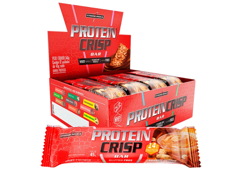 PROTEIN CRISP BAR 12UN 45G - INTEGRALMEDICA