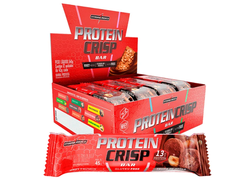 PROTEIN CRISP BAR 12UN 45G - INTEGRALMEDICA