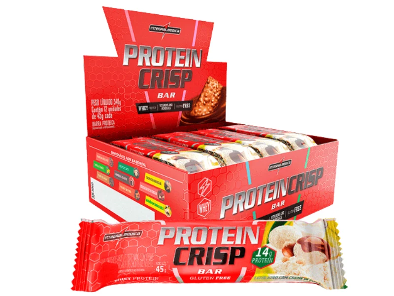 PROTEIN CRISP BAR 12UN 45G - INTEGRALMEDICA