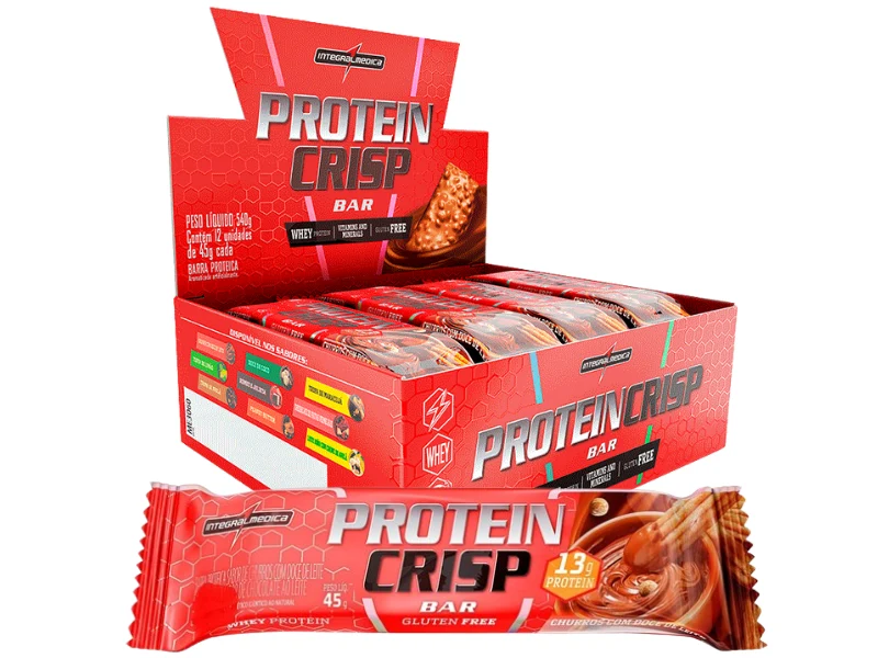 PROTEIN CRISP BAR 12UN 45G - INTEGRALMEDICA