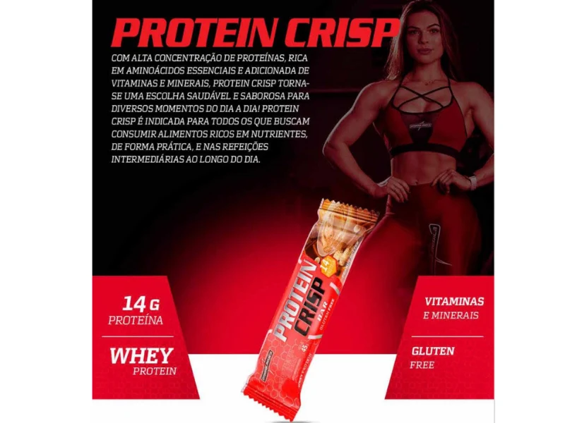 PROTEIN CRISP BAR 12UN 45G - INTEGRALMEDICA