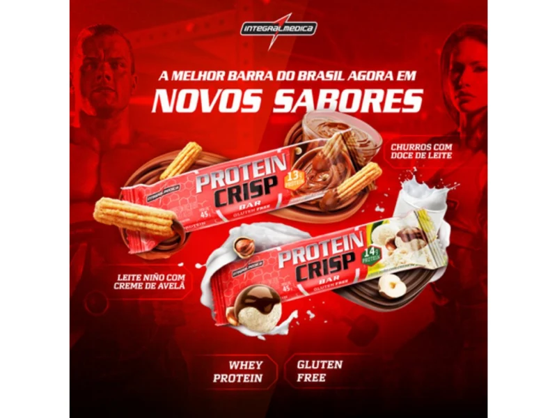 PROTEIN CRISP BAR 12UN 45G - INTEGRALMEDICA