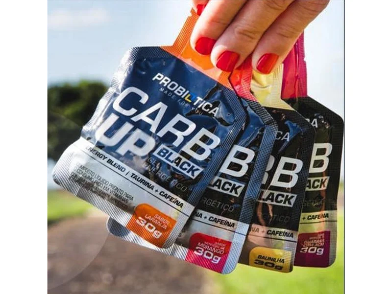 CARB UP GEL BLACK CX C/ 10 SACHÊS 30G - PROBIÓTICA