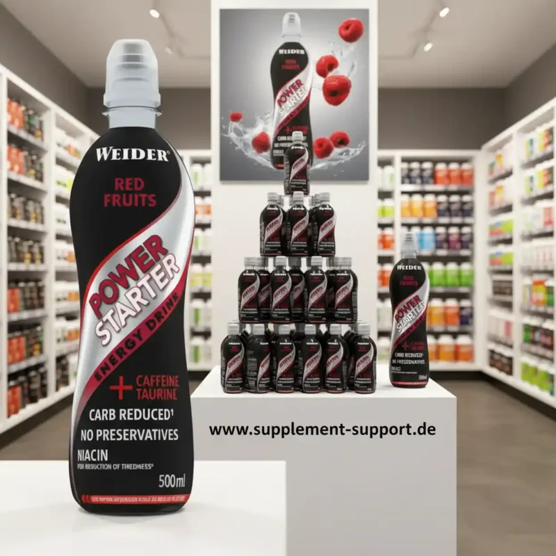 Joe Weider Power Starter Energy 500 ml, Red Fruits Inkl. Pfand