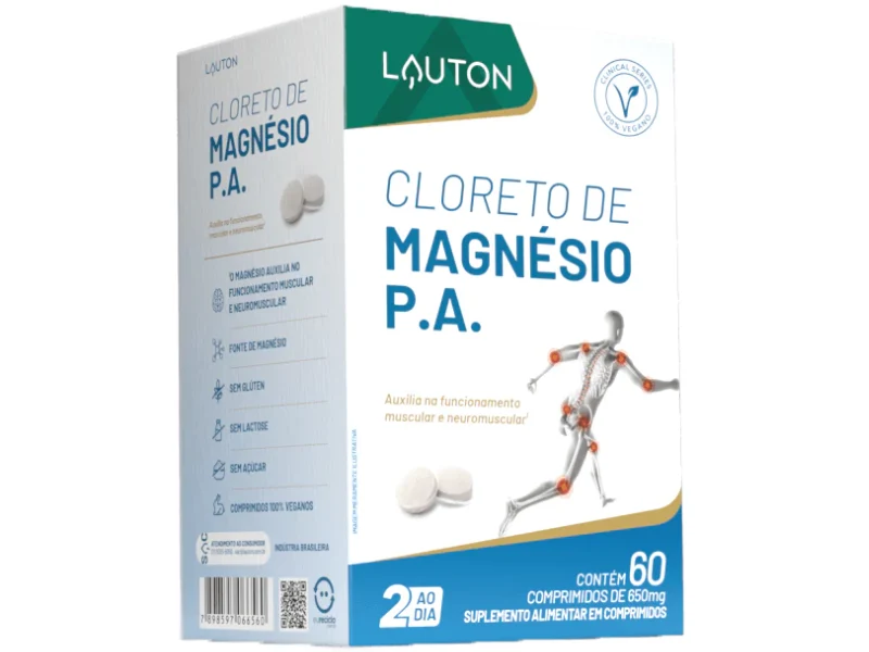 CLORETO DE MAGNESIO 60CAPS 500MG - LAUTON