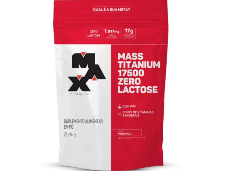 MASSA 17500 ZERO LACTOSE 2,4KG REFIL - MAX TITANIUM