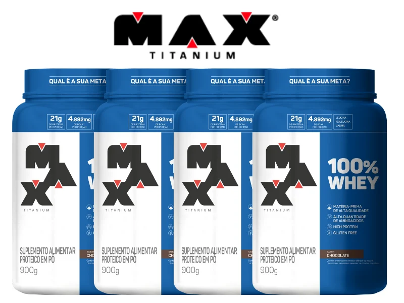 WHEY 100% 900G POTE - MAX TITANIUM