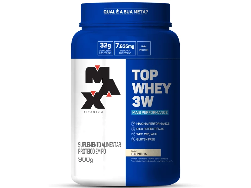 TOP WHEY 3W MAIS PERFORMANCE 900G - MAX TITANIUM