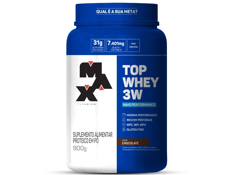 TOP WHEY 3W MAIS PERFORMANCE 900G - MAX TITANIUM