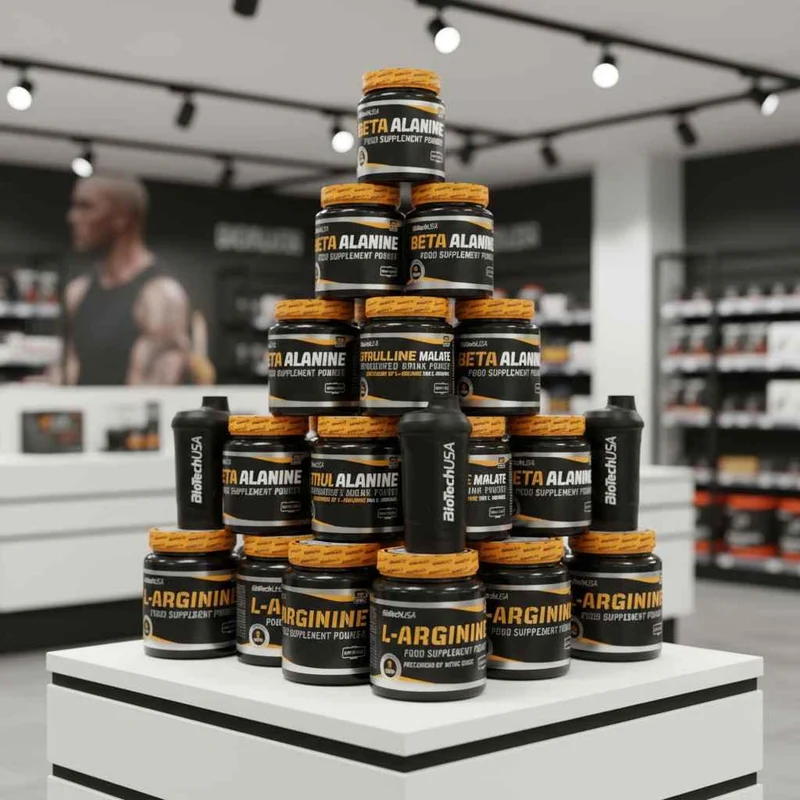 Pre Workout Pack je 300g Arginine, Citrullin, Beta Alanine + 2 Shaker
