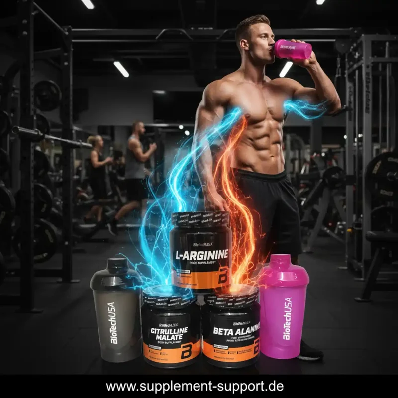 Pre Workout Pack je 300g Arginine, Citrullin, Beta Alanine + 2 Shaker