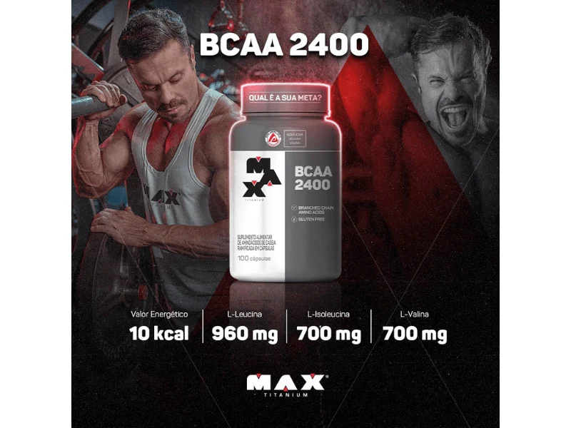 BCAA 2400 100 CÁPSULAS - MAX TITANIUM
