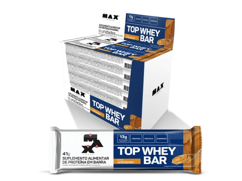 TOP WHEY BAR 12UN 41G - MAX TITANIUM