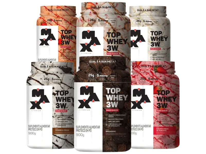 TOP WHEY 3W GOUMERT 900G - MAX TITANIUM