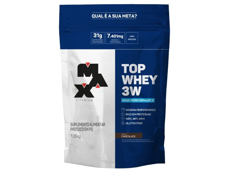 TOP WHEY 3W MAIS PERFORMANCE 1,8KG - MAX TITANIUM