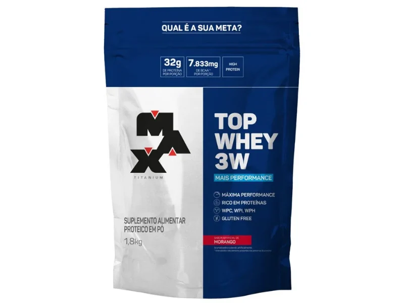 TOP WHEY 3W MAIS PERFORMANCE 1,8KG - MAX TITANIUM