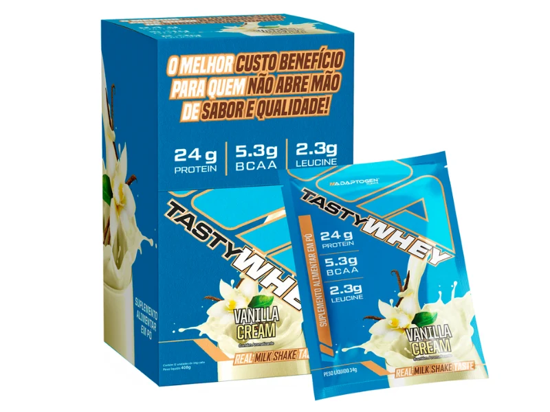 TASTY WHEY C/ 12 SACHÊS 34G - ADAPTOGEN