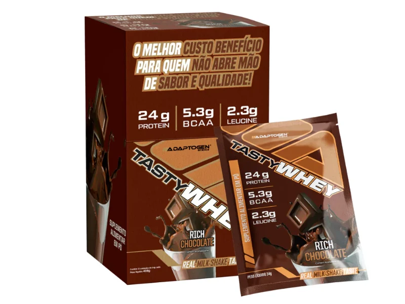 TASTY WHEY C/ 12 SACHÊS 34G - ADAPTOGEN