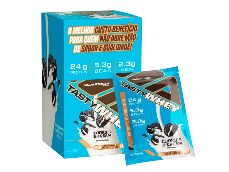 TASTY WHEY C/ 12 SACHÊS 34G - ADAPTOGEN